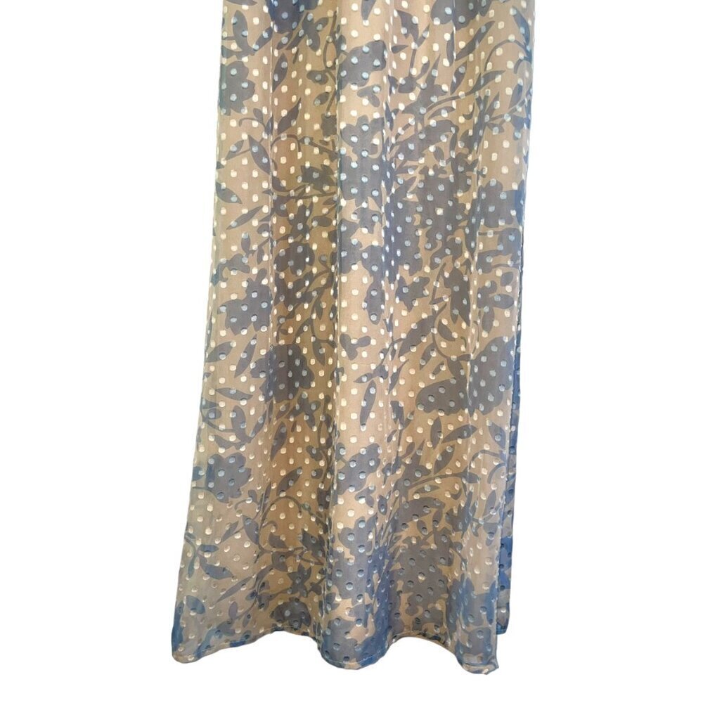 House of Harlow 1960 x Revolve Wilton Dress v-neck slit vintage floral blue XS - Picture 5 of 9
